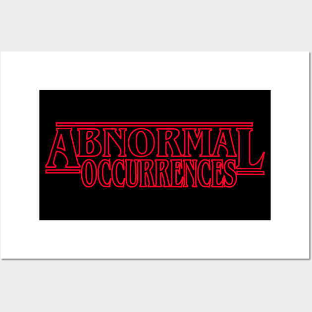 Abnormal Occurrences - Funny Logo Parody Joke Wall Art by blueversion